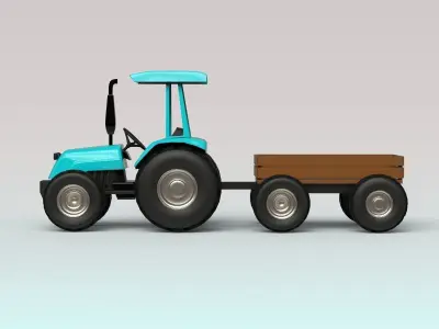 Tractor trailer 3D model from CGTrader