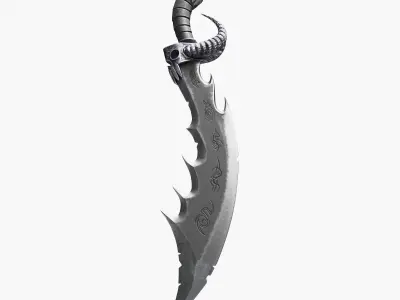 Antique Steel Sword 3D model
