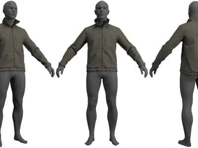 Delta Eagle Gen 2 Tactical Softshell Jacket - Marvelous Designer 3D model