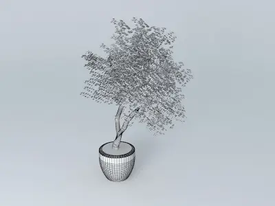Egg vase with tree Free 3D model