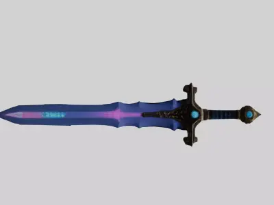 Opal Blade Sword  Low-poly 3D model