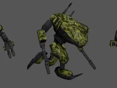 Navy Seal Team Low-poly 3D model