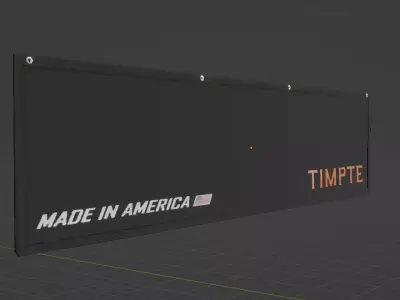 Timpte-Style Full Width Mudflap Low-poly 3D model