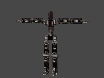 Combat robot from another world Free low-poly 3D model