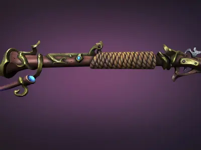 Marine musket Low-poly 3D model