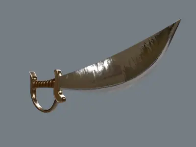 Pirate sword Low-poly 3D model