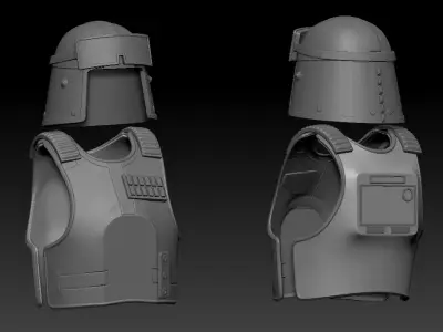 Grand Admiral Armor STL Set 3D print model