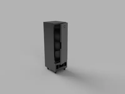 Single Upright Refrigerator or Freezer 3D model