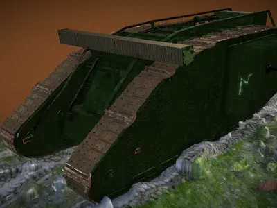 Mark IV ww1 Low-poly 3D model