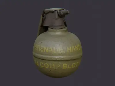 Grenade Handheld Model Low-poly 3D model