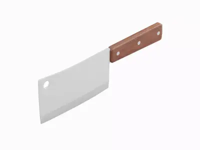 Meat Cleaver A 01 Low-poly 3D model