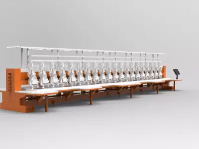 20 head high speed embroidery machine 3D print model