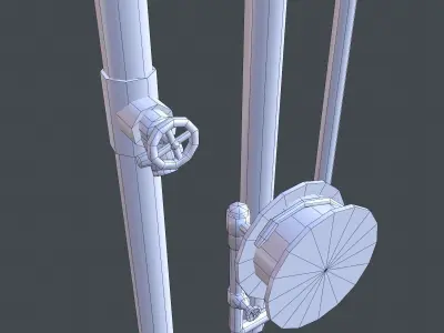 Hose Reel Riser System Low-poly 3D model
