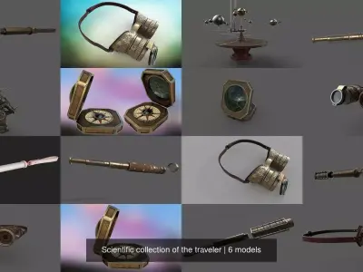 Scientific collection of the traveler 3D Model Pack