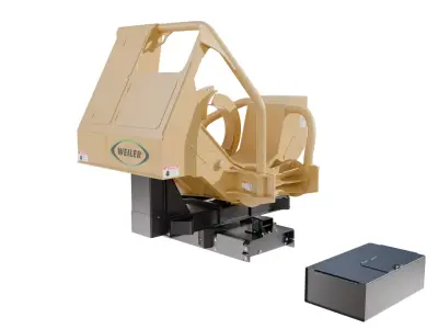 WEILER 426 Pull-Through Delimber Trailer-Mounted Low-poly 3D model