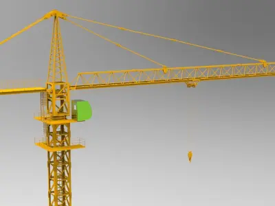 tower crane 3D model buy