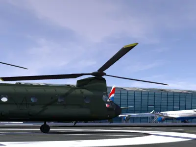 Chinhook chinook helicopter 3D model