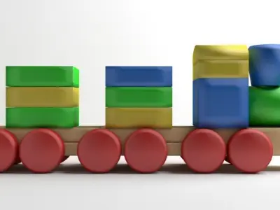 Train Toddler Toy 3D model