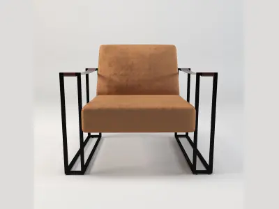 Modern Industrial Leather Chair 3D Model Low-poly 3D model