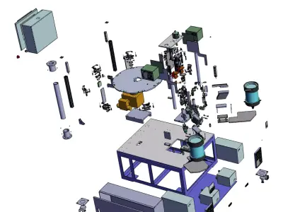 Rotary assembly welding machine 3D model