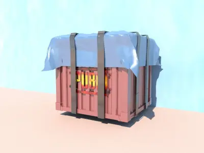 PUBG AIR DROP BOX 3D MODEL Low-poly 3D model