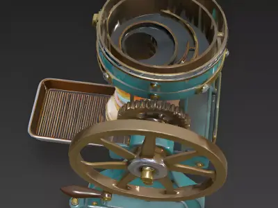 Realistic Automatic Easter Egg Painter 3D Model Low-poly 3D model