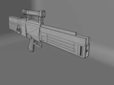 Heckler Koch G11 Prototype Assault Rifle Free low-poly 3D model