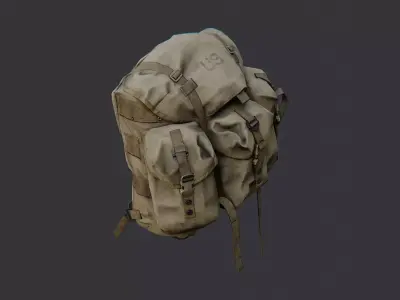 Pararescue Backpack Large Prop for Tactical Scenes Low-poly 3D model