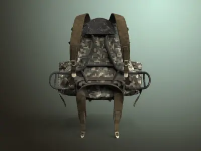 Military Backpack 01 Free 3D model