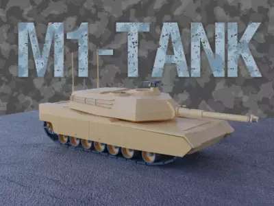 M1 Tank - Asset Free low-poly 3D model