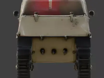 Realistic Hard Sci-Fi Half-Track Scout Low-poly 3D model purchase