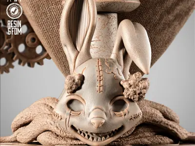 B3DSERK Mad Hatter Portrait Bust 3D print model