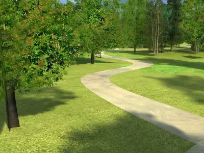 Forest Park Block Trees 2 3D model