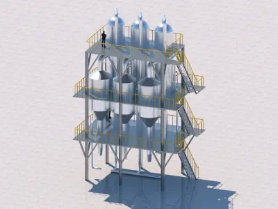 MVR sewage treatment equipment 3D model