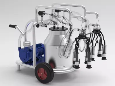 Double Milking Machine 3D model
