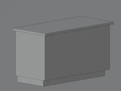 Industril Counter Bar Low-poly 3D model