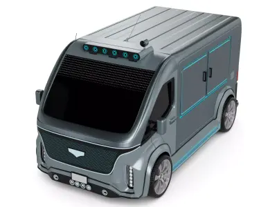 Delivery van 3D model by blackorgrey from CGTrader