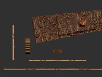 Classic Dresser Drawer Carving Model 3D print model