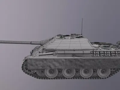 Jagdpanther G1 Tank Destroyer  Low-poly 3D model