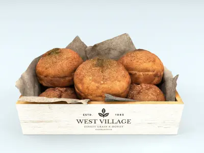 Vintage Bread In A Box 3D model