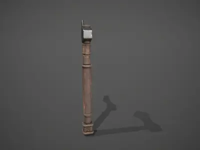 Antique Axe Low-poly 3D model