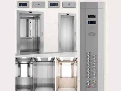 OTIS Gen 2 Elevator Free low-poly 3D model