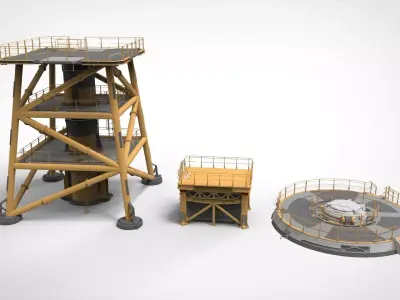 Sci fi platform 1 3D model