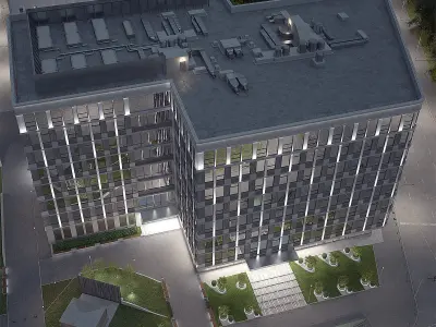 Office Building 01 Low-poly 3D model