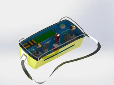 Concrete pump control panel Free 3D model
