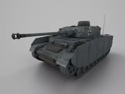 PZKPFW IV ausf H Low-poly 3D model