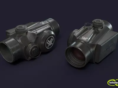 Gun sights Collimator sight Low-poly 3D model