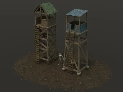Epic Outposts Low-poly 3D model