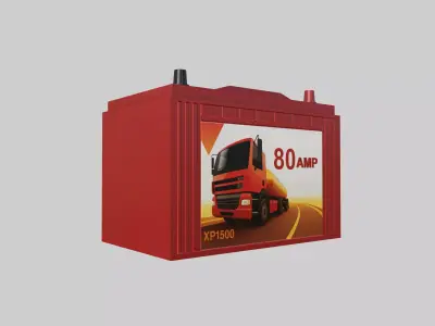 80 AMP Battery Low-poly 3D model
