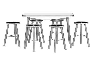 Partridge Rectangle Bar Table  3D model